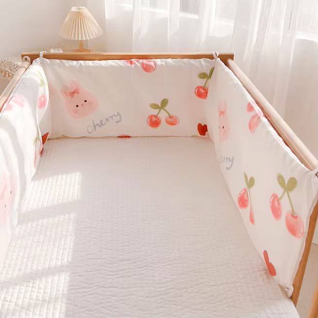 LINGE DE LIT BEBE - DouxSommeil™ - Cerises & Lapins - fais dodo bébé