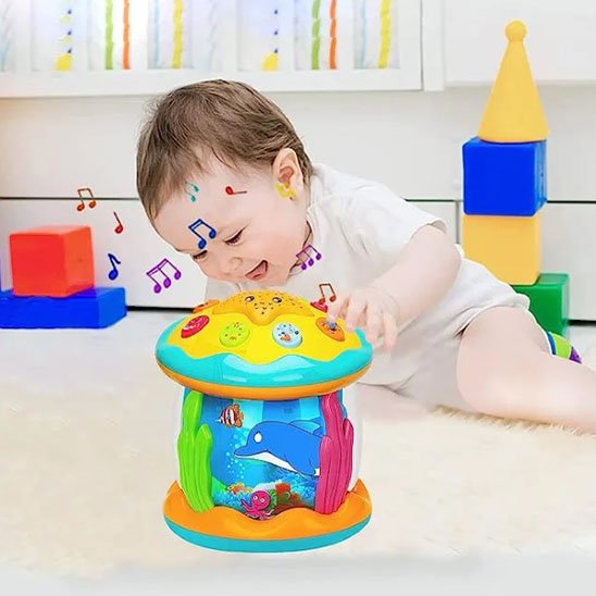 bebe pese-sur boutons de veilleuse musicale projecteur