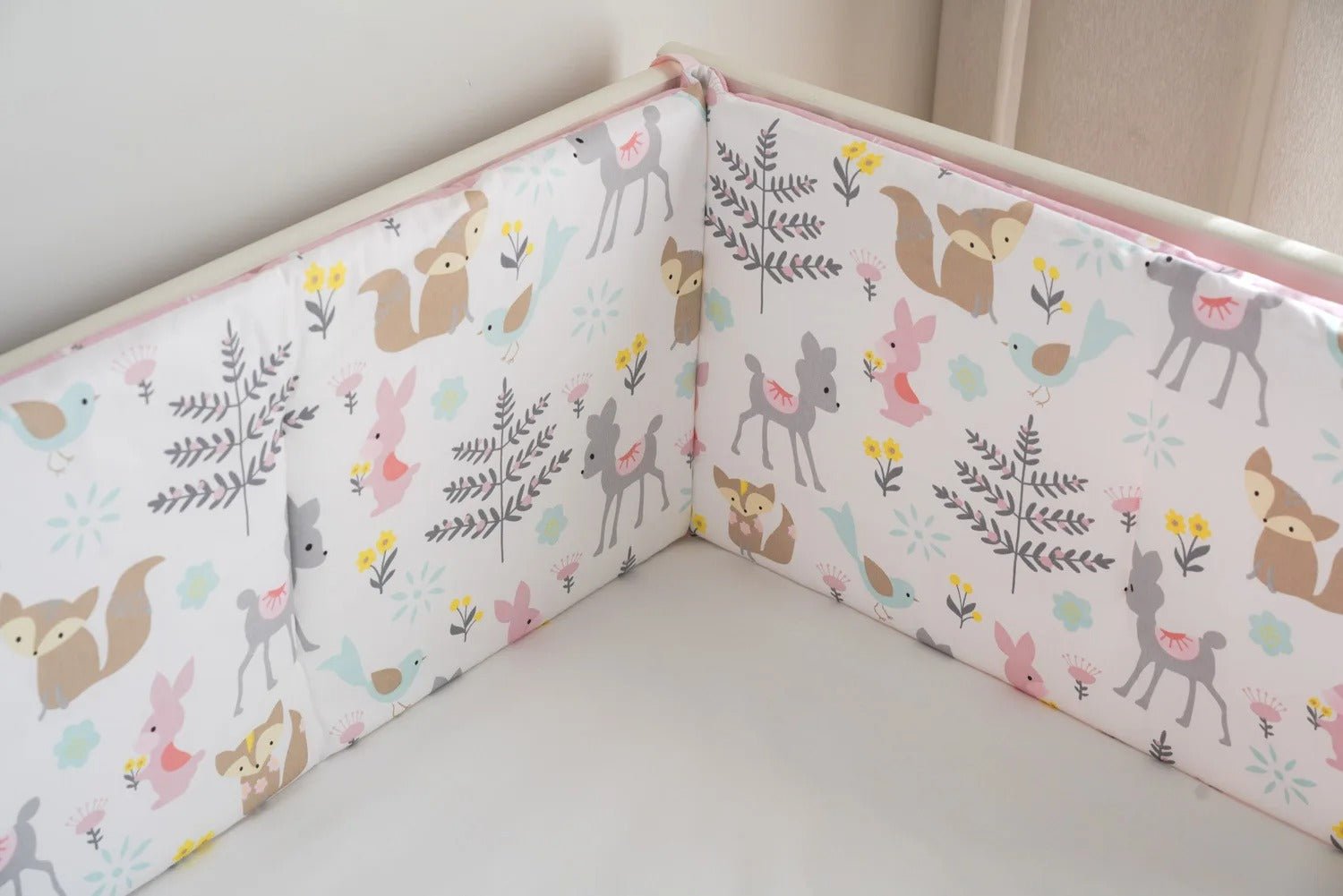 bordure tour de lit bebe animaux foret