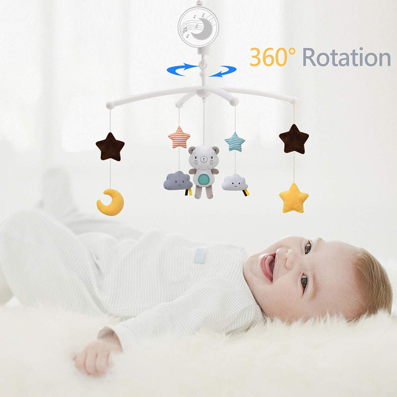 mobile bebe ourson etoiles rotation