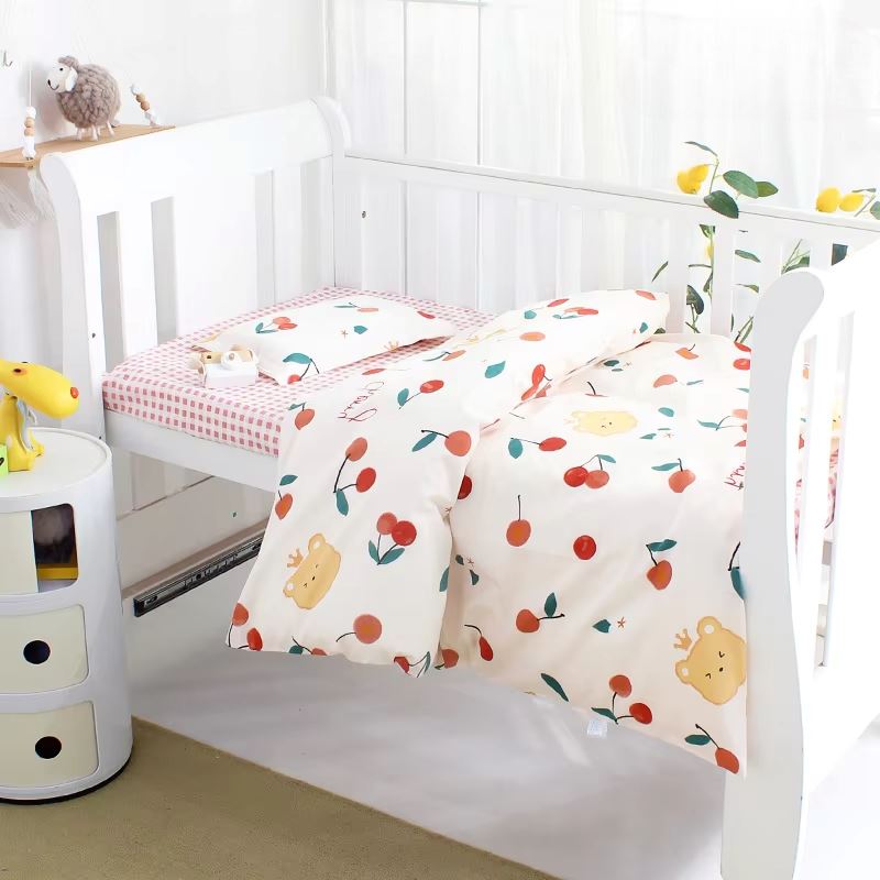 LINGE DE LIT BEBE - DouxSommeil™ - Cerises - fais dodo bébé
