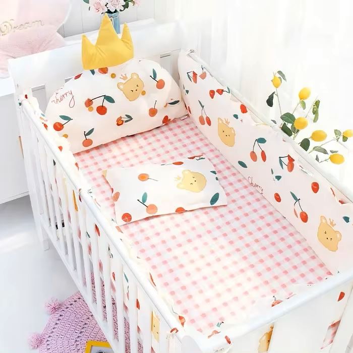 LINGE DE LIT BEBE - DouxSommeil™ - Cerises - fais dodo bébé