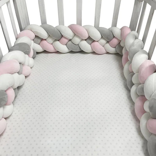 Tour de Lit Bébé - CozyKnot™ - Rose Gris - fais dodo bébé