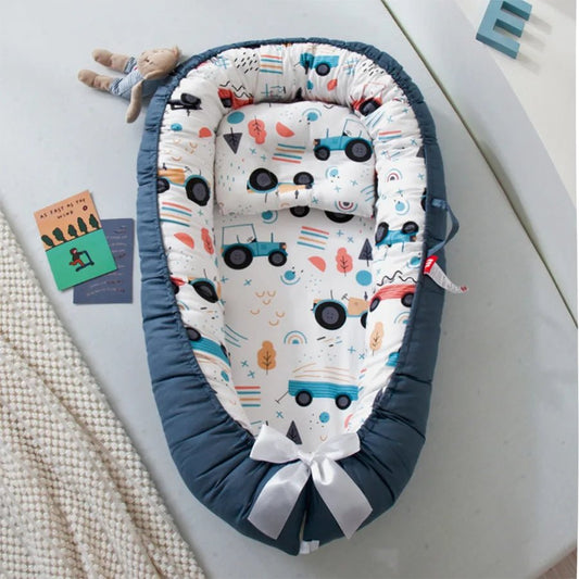 Berceau Bébé - NidPortableBébé™ - Voiture Bleue - fais dodo bébé