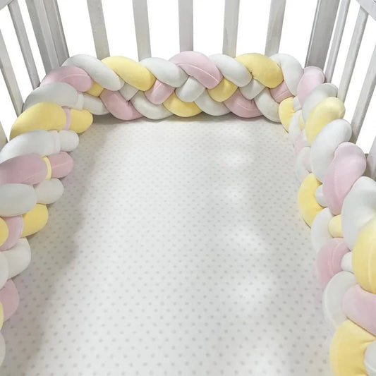 Tour de Lit Bébé - CozyKnot™ - Rose Jaune - fais dodo bébé