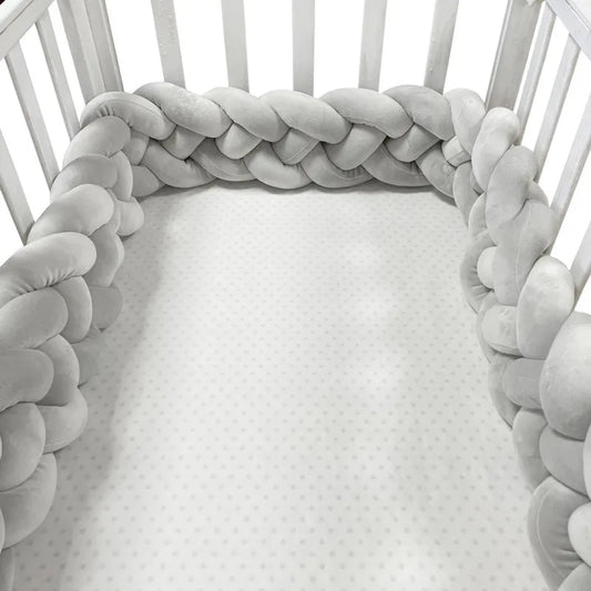 Tour de Lit Bébé - CozyKnot™ - Gris - fais dodo bébé