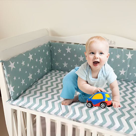 bebe jouet auto tour de lit bleu etoiles