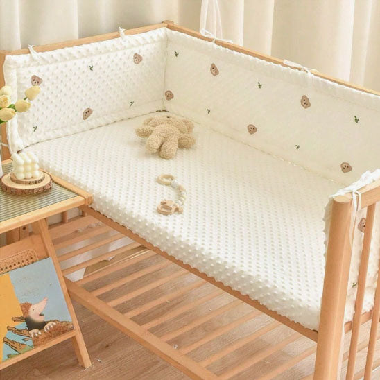 berceau tour de lit blanc oursons