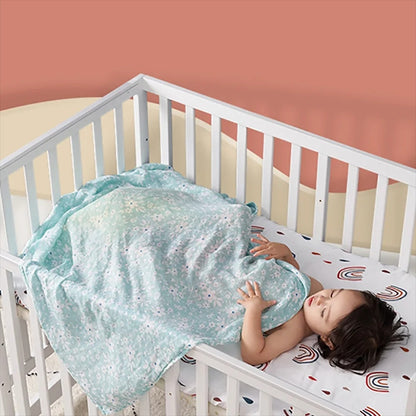 couverture bebe bleu enfant berceau