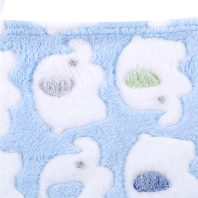 couverture bebe bleue avec elephants