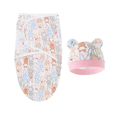 couverture bebe chapeau lapin rose