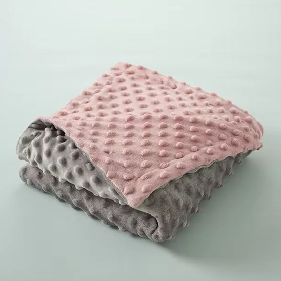 couverture bebe mauve rose