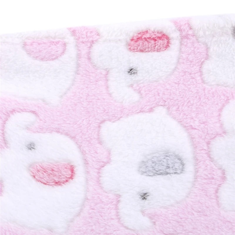 couverture bebe rose avec elephants