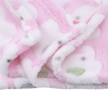 couverture bebe rose plie avec elephants