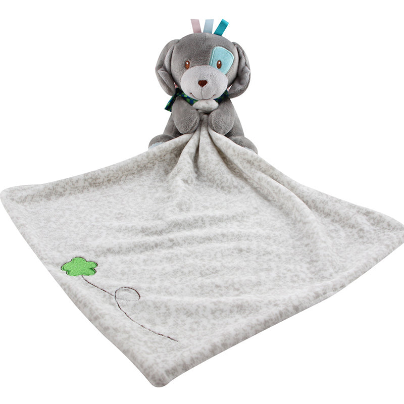 doudou chien gris serviette