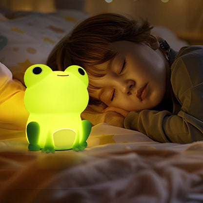 enfant endormi veilleuse bebe forme de grenouille