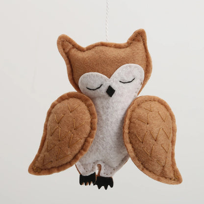 hibou tissus pour mobile bebe