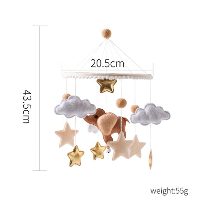 mobile bébé éléphant nuages étoiles dimensions