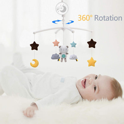 mobile bebe ourson etoiles rotation