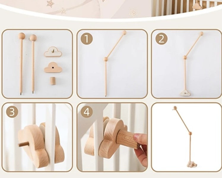 pieces installation support et fixation mobile bebe