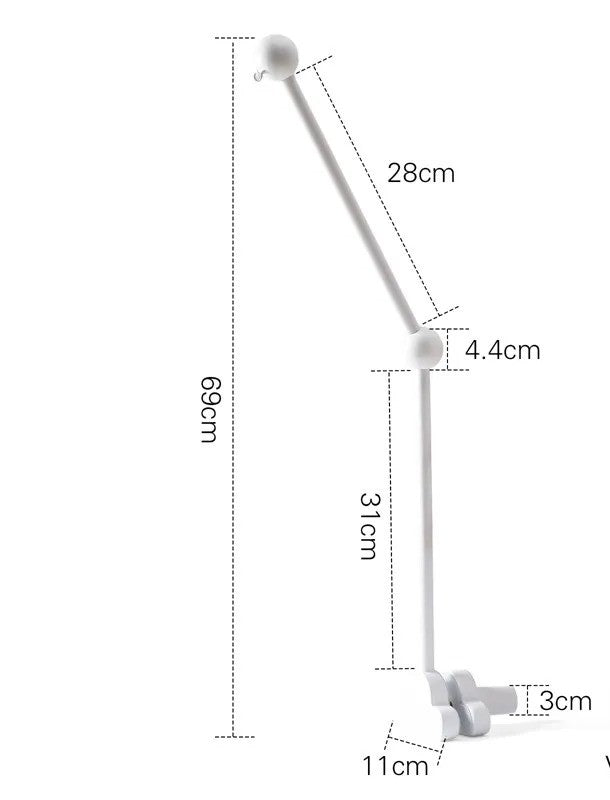 support fixation blanc pour mobile bebe