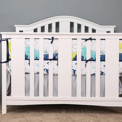 tour de lit dinosaures berceau blanc