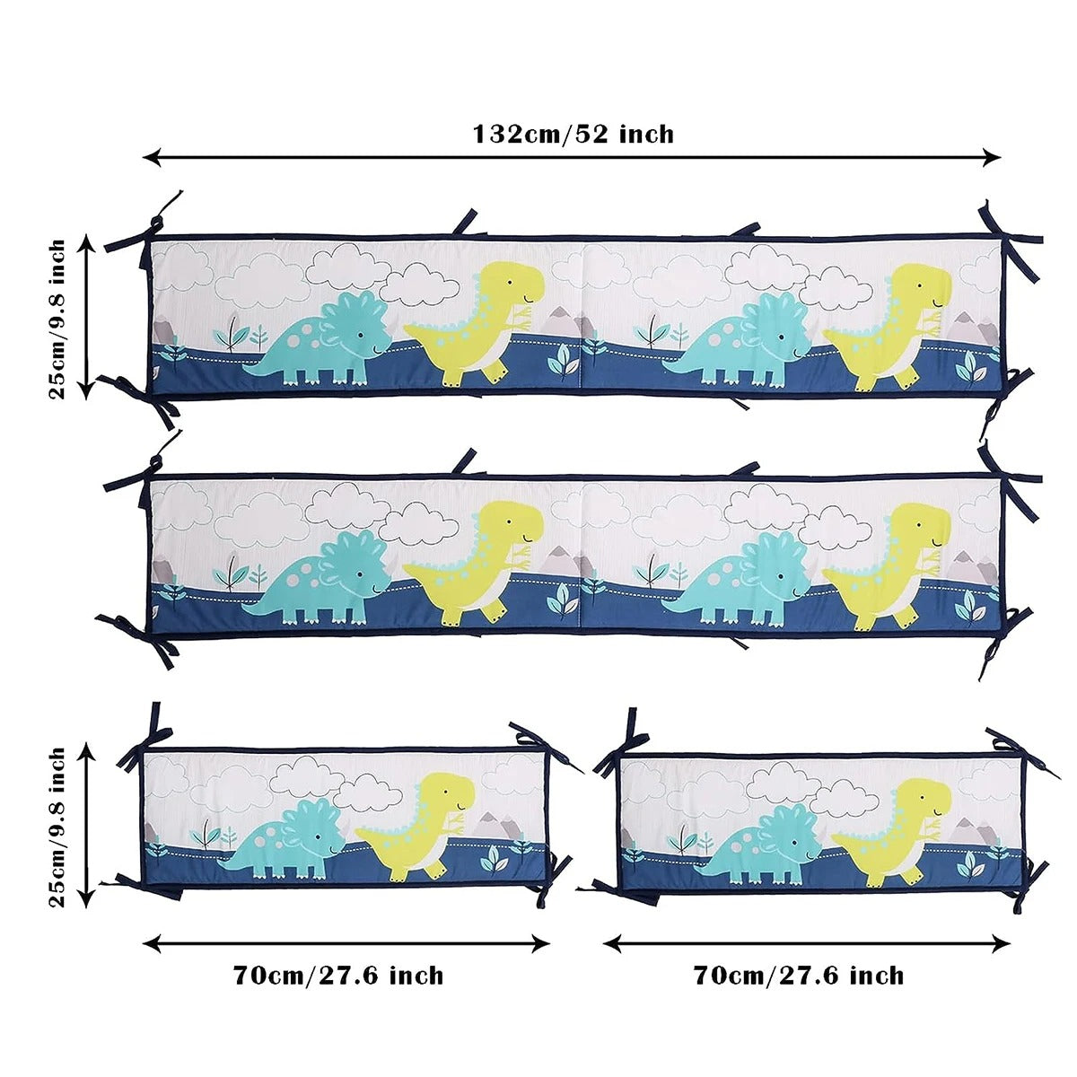 tour de lit dinosaures taille