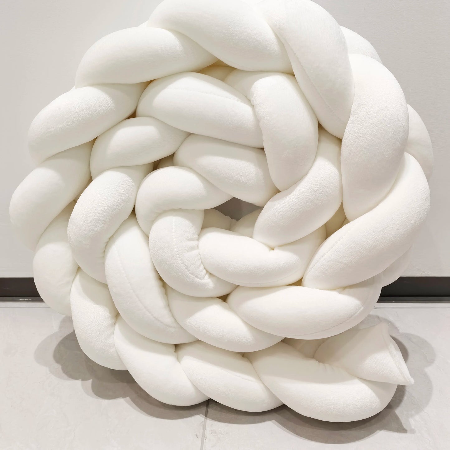 tour de lit tresse blanc