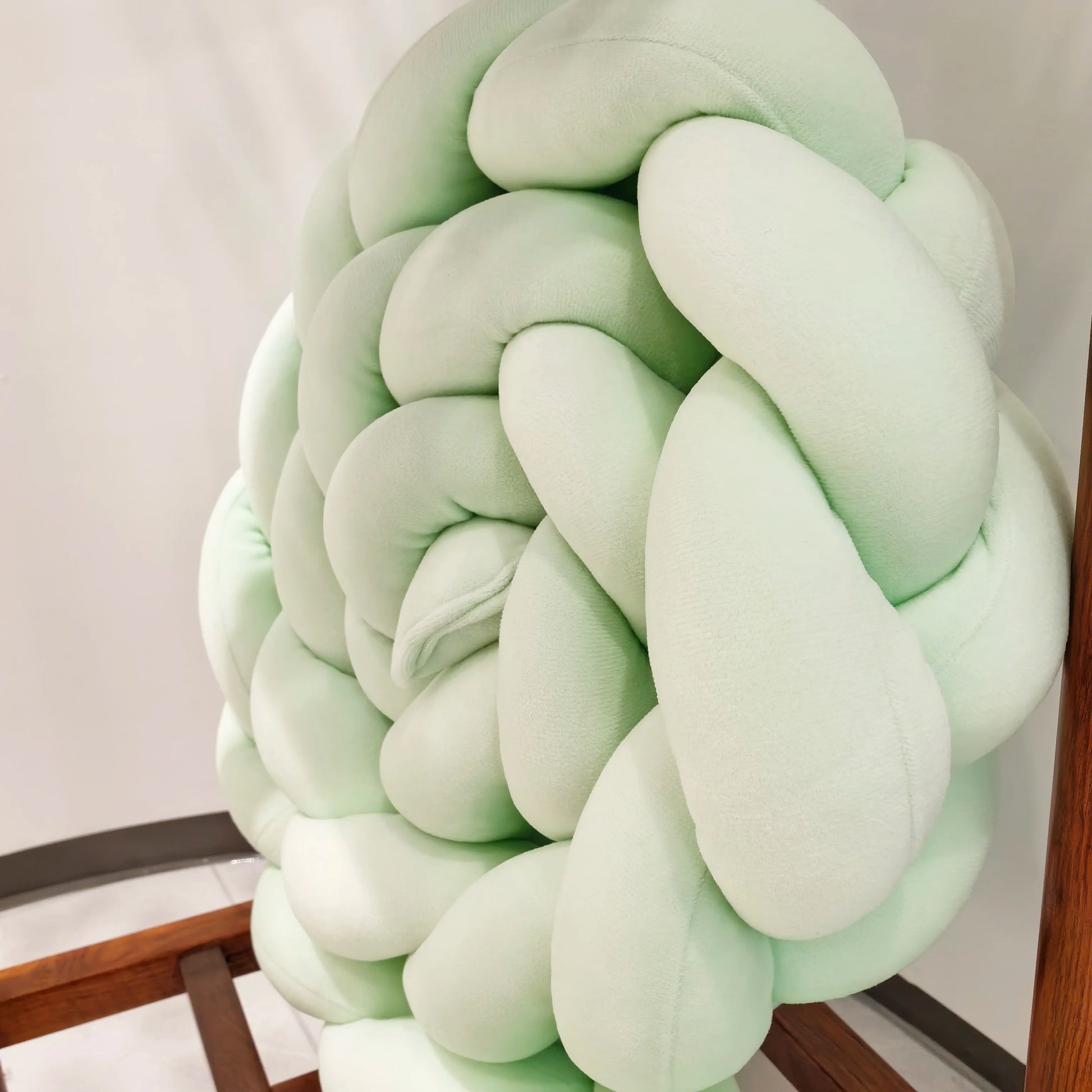 tour de lit tresse enroule vert