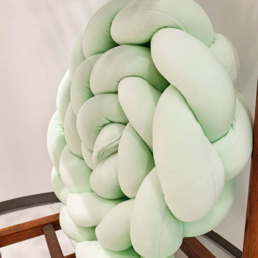tour de lit tresse enroule vert