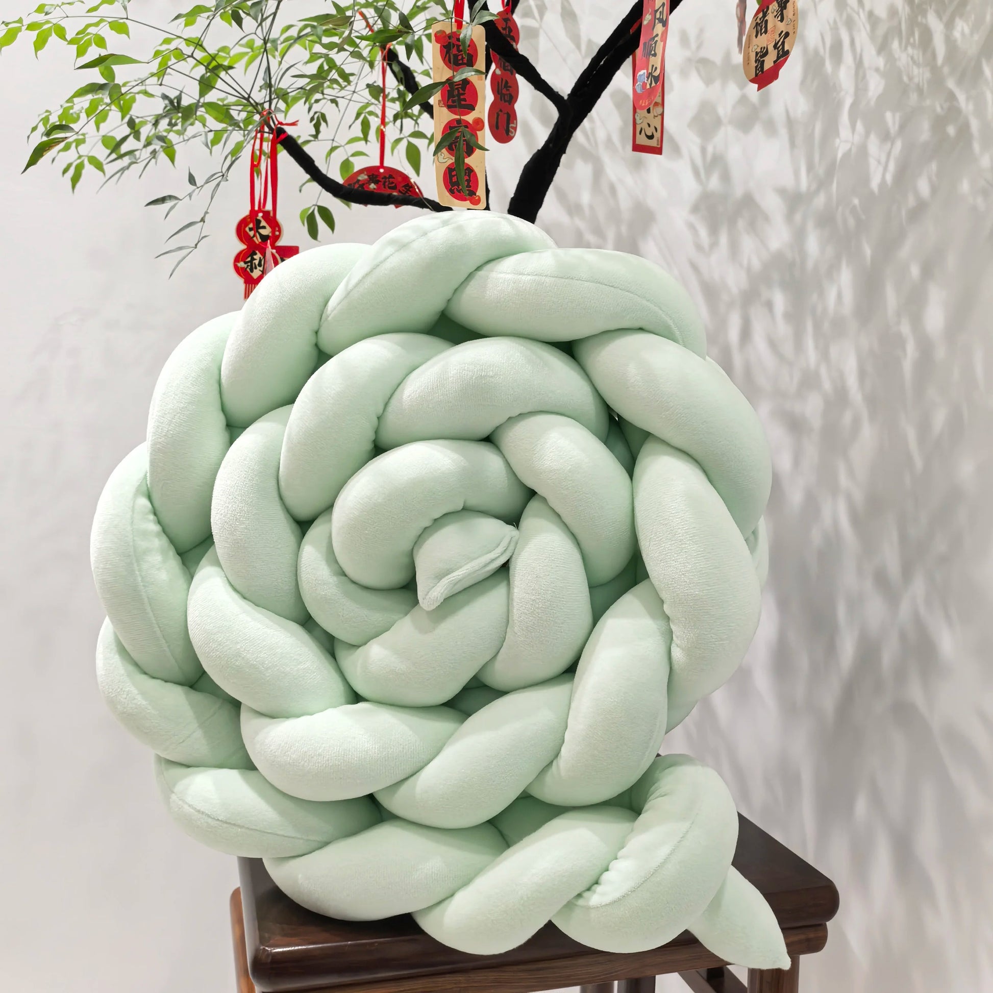 tour de lit tresse vert