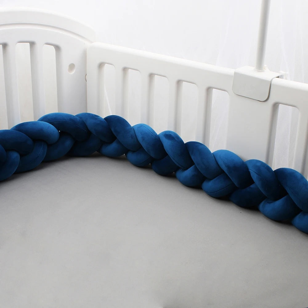 tresse de lit bleue berceau